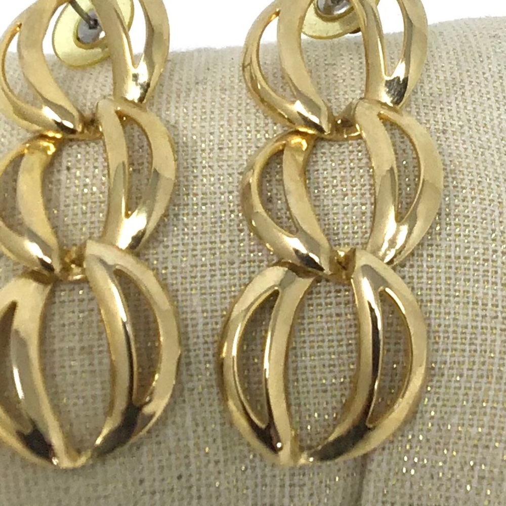 DANGLING GOLD EAR RINGS - Picture 4 of 8